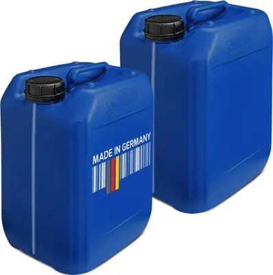 Produktbild von plasteo® 2 Stück 10 Liter Kanister Wasserkanister Campingkanister mit Sichtstreifen Lebensmittelecht BPA frei Gastronomie Gewerbe Camping Wohnwagen