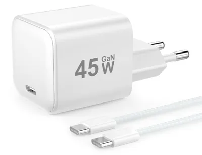 Produktbild von YISH 45W USB C Ladegerät GaN Schnellladegerät:Stecker USB C Netzteil PD3.0 Kompa