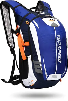 Imagen del producto de CarryQuest® - Mochila de hidratación de 18 litros, nylon, color azul