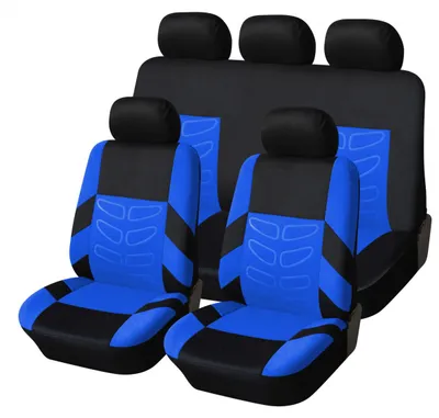 Immagine prodotto di Set completo di coprisedili universali per auto, blu/nero
