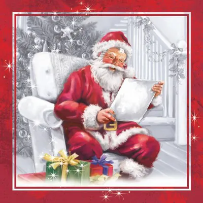 Produktbild von Papstar Servietten Santa's Christmas