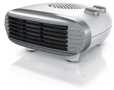 Produktbild von Brandson Heizlüfter 2000 W mit 3 Leistungsstufen, stufenlosem Thermostat, Kaltluftstufe, Überhitzungsschutz und Kippschutz, Heizgebläse für Räume bis 25 qm, weiß und silber