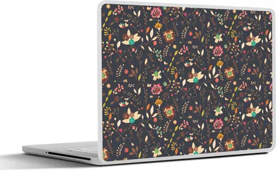 Produktbild von MuchoWow® Laptop Aufkleber Sticker Cover Muster - Sommer - Blumen 31x22.5 cm - Laptop-Deko
