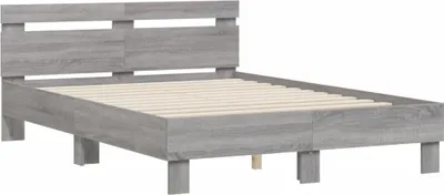 Obrázok produktu pre Posteľný rám s čelom sivý dub sonoma 120x200cm kompozitné drevo