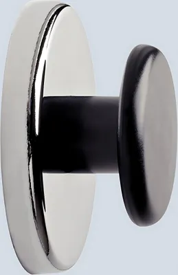 Produktbild von MAUL Magnet rund 1 Stück 12 kg Stahl Metall Ferrit mit haken Ø 6.7 x 3.5 cm silber