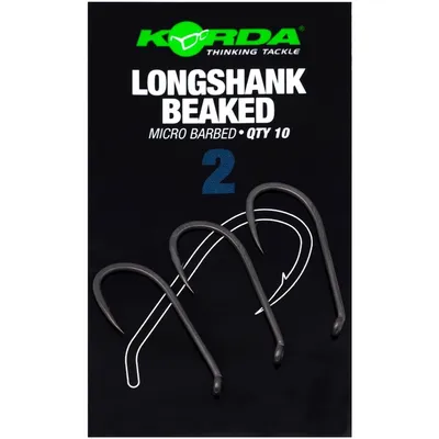 Produktbild von Korda Longshank Beaked Barbed - 10 Karpfenhaken, Größe:Gr. 2