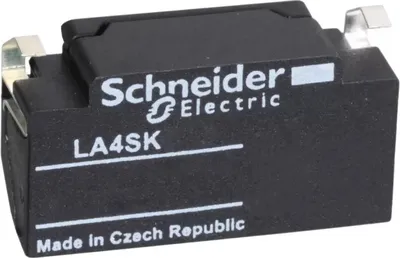 Imagen del producto de Módulo de protección de Schneider Electric, varistor, 24-48V AC/DC, compatible con LC/LP1SK06 LA4SKE1E