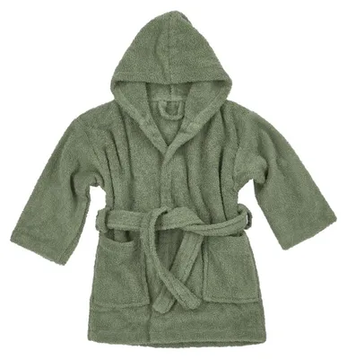 Produktbild von MEYCO Kinderbademantel Gr. 86/92 Frottee Babyhandtuch Forest Green