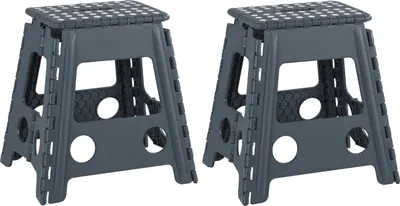 Produktbild von Hocker - 29 x 22 cm - Grau - Kunststoff - 2er Set