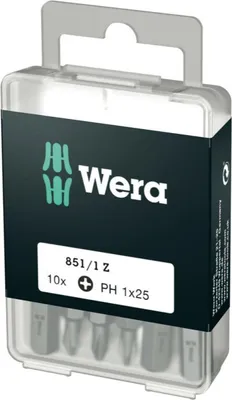 Image de Wera 851/1 Z Embouts PH 10 x PH 1x25