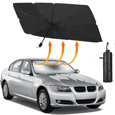 Imagen del producto de Protector solar para parabrisas, interior, plegable, 140 x 80 cm, con protección UV para el parabrisas