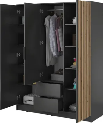 Produktbild von MINIO Kleiderschränk NELLY 3D Artisan Eiche / Graphit