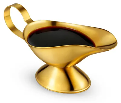 Steaksaucenbecher Edelstahl mit Ausgießer, 85 ml, gold