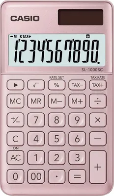 Immagine prodotto di Casio® SL-1000SC-PK Calcolatrice tascabile SL-1000 - alimentata a energia solare/batteria, 10 cifre, display LC, rosa
