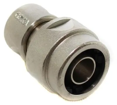 Image de GEKA plus pièce de tuyau "système enfichable" ; 3/4" - 19mm MS Ni avec écrou de serrage