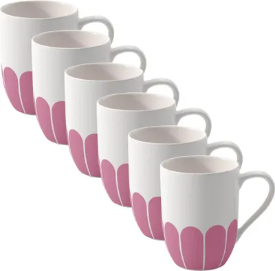 Image de Villeroy & Boch Mug à anse Fleur cassis (set de 6)