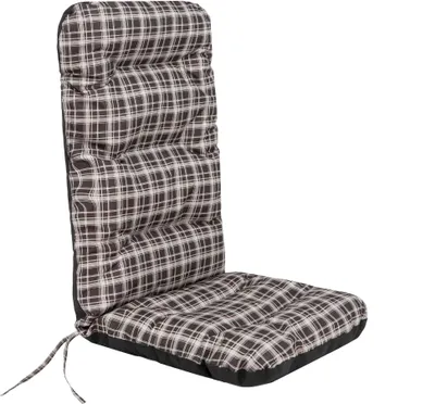 Obrázek produktu pro Polštáře na židle Polštáře na zahradní nábytek Polštáře na zahradní nábytek - Basia - 123 x 48 x 7 cm - hnědý kostkovaný