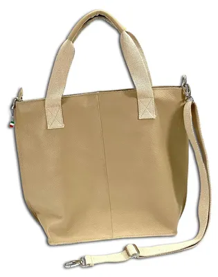 Produktbild von Florence Echtleder Damen taupe Shopper OTF161I