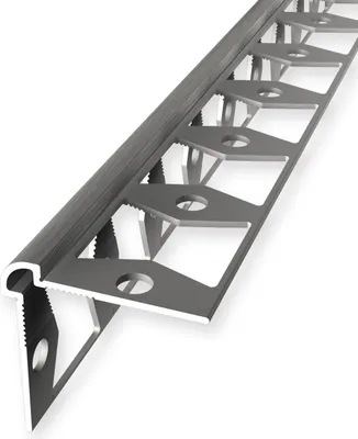 Produktbild von Wandprofil 25 x 25 x 2700 mm Einfasshöhe 2 mm Tapetenprofil Aluminium eloxiert Glatt Geschlossen Gestanzt Edelstahl Küberit