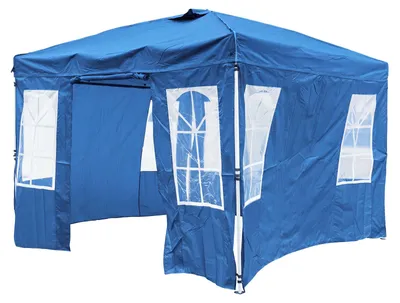 Obrázok produktu pre COSTWAY, skladací záhradný pavilón 300x300 cm, s nastaviteľnou výškou, záhradný pavilón so 4 odnímateľnými bočnými panelmi, taška a vrecká na piesok, prenosný párty stan