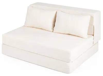 Zdjęcie produktu dla KOMFOTTEU, rozkładana sofa do spania, 3 w 1, fotel do spania, rozkładana sofa z funkcją spania, sofa z możliwością prania pokrowca i 2 poduszkami, sofa podłogowa do salonu, sypialni i mieszkania (szara, 82 x 103 x 58 cm)