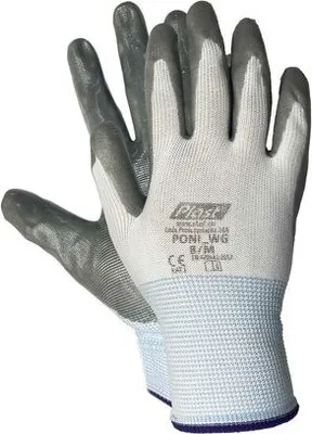 Produktbild von 60 Paar Arbeitshandschuhe Montagehandschuhe Nylon-Nitril Größe M-8 Unisex grau