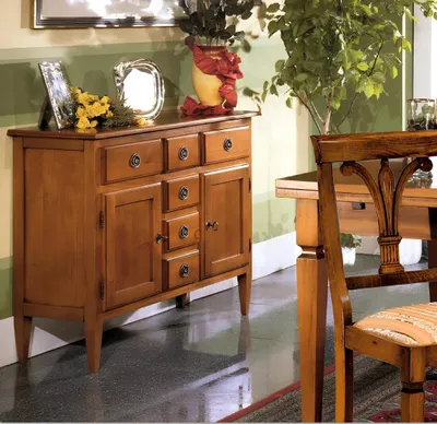 Produktbild von Kommode Anrichte Sideboard Braun Sideboards Schrank Kommoden Möbel Massiv Holz