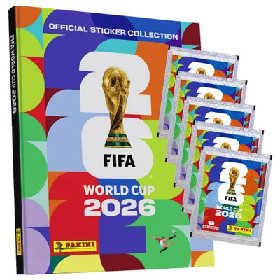 Produktbild von Fifa World Cup 2026 Sticker - WM Sammelsticker - 1 Hardcover Album + 5 Tüten