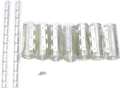 Produktbild von 7 x PVC-Lamellenstreifen, Türvorhang für Tiefkühlraum, 18 cm x 2 m, transparentes Weich-PVC