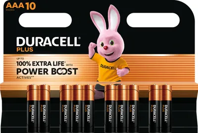 Zdjęcie produktu dla Duracell Plus, Jednorazowa bateria, AAA, Alkaliczny, 10 szt., 164 mm, 11 mm