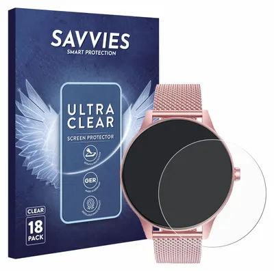 Produktbild von 18x Für TAOLOON Smartwatch 1.27" Schutzfolie Savvies Displayschutz Display Schutz Folie Klar Transparent