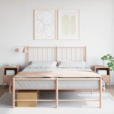 Produktbild von vidaXL Nachttische 2 Stk. Rosa 36x39x50,5 cm Stahl