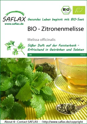 Productafbeelding van SAFLAX -  - Citroenmelisse - 1000 zaden - *Melissa officinalis*