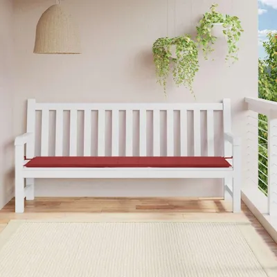 Obrázok produktu pre vidaXL Vankúš na záhradnú lavicu vínová červená 200x50x4 cm Oxford látka