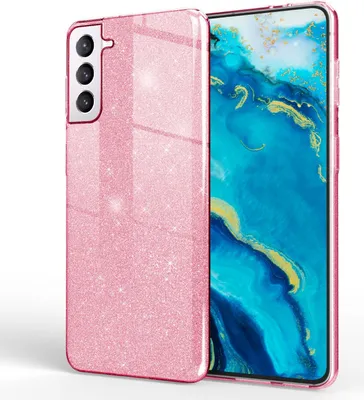 Image de NALIA Housse robuste à paillettes pour Samsung Galaxy S22 Plus, Brillant Hybride Housse de protection Renforcée en Silicone Rose