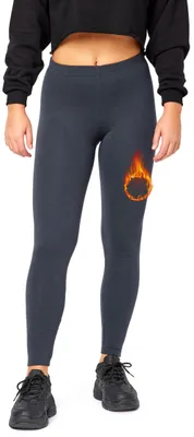 Image de Leggings thermiques doublés Bellivalini pour femmes, pour l'hiver et l'après-ski, BLV50-320 (Graphite, L)