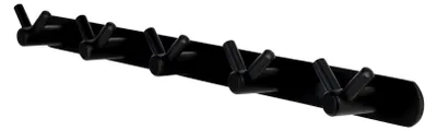 Produktbild von Wandgarderobe - 40CM - 10 Haken - Kleiderhaken - Garderobenhaken - Wandmontage - Edelstahl - Schwarz