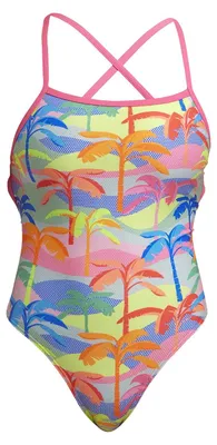 Funkita Poka Palm Badeanzug für Damen chlorresistent schnelltrocknend und UV Schutz 50+