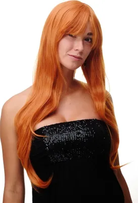 Produktbild von WIG ME UP Damen Perücke lang Orange-Rot 3111-T2735