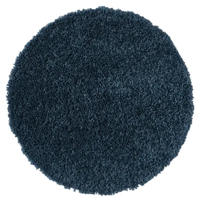 Obrázek produktu pro Koberec MY-RUG, koberec s vysokým vlasem Shaggy Star, 100x100, modrý, mírně lesklý, extra nadýchaný, kulatý