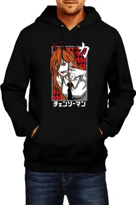 Produktbild von Herren Kapuzenpullover Manga Japan Anime Comics Animation Chainsaw Anime manga Man 07, Man 2XL / Schwarz