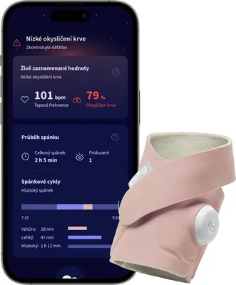 Obrázek produktu pro OWLET Ponožka inteligentní Dream Sock - matně růžová