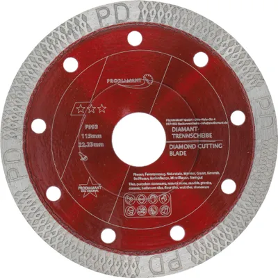 Produktbild von PRODIAMANT Diamanttrennscheibe für Fliese, Feinsteinzeug F993 115mm