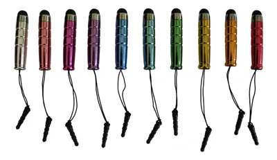 Produktbild von 100x Touch Pen Eingabestift Bedienstift Handy display stylus Handy Raupe, Farbe:Schwarz