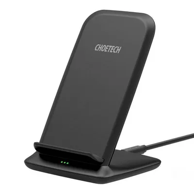 Zdjęcie produktu dla Ładowarka bezprzewodowa Choetech T555-F, do słuchawek, Qi, 15W, czarna