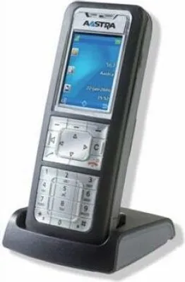 Aastra 630D Mobilteil phone on its charging cradle.
