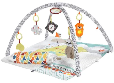 Produktbild von Mattel HBB74 - Fisher-Price - 5 Sinne - Krabbeldecke, kuschlige Spieldecke