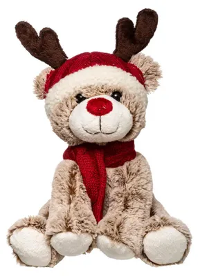 Immagine prodotto di Renna di peluche con cappello, 35 cm