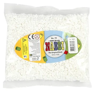 Zdjęcie produktu dla Creativ Company 751151, Biały, Koralik rurkowy, 6000 szt.