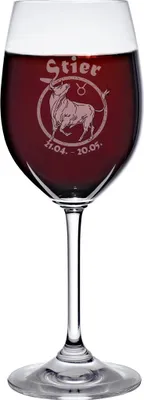 Produktbild von Weinkelch 300ml mit Sternzeichen Stier